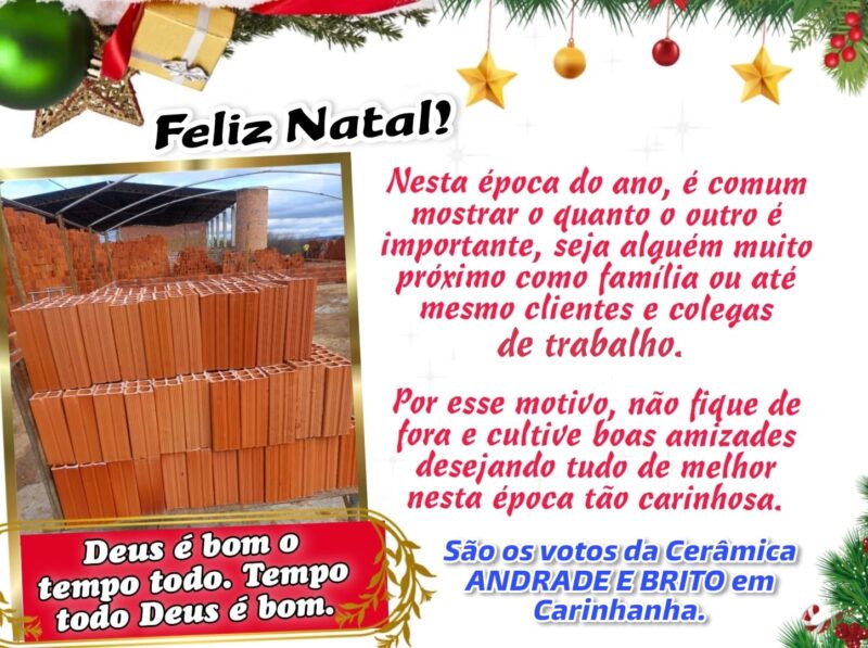 Mensagem de ANO NOVO da Cerâmica Andrade e Brito em Carinhanha; click e  leia » Alerta Bahia