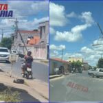 Carro atinge poste e deixa duas mulheres feridas na Rua da Pista 1 em Carinhanha