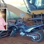 Acidente entre motocicleta e motoniveladora deixa idoso morto em Pindaí