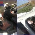 Carro que seguia de Guanambi para Carinhanha capota com cinco ocupantes na BR-030 entre Palmas de Monte Alto e Iuiu